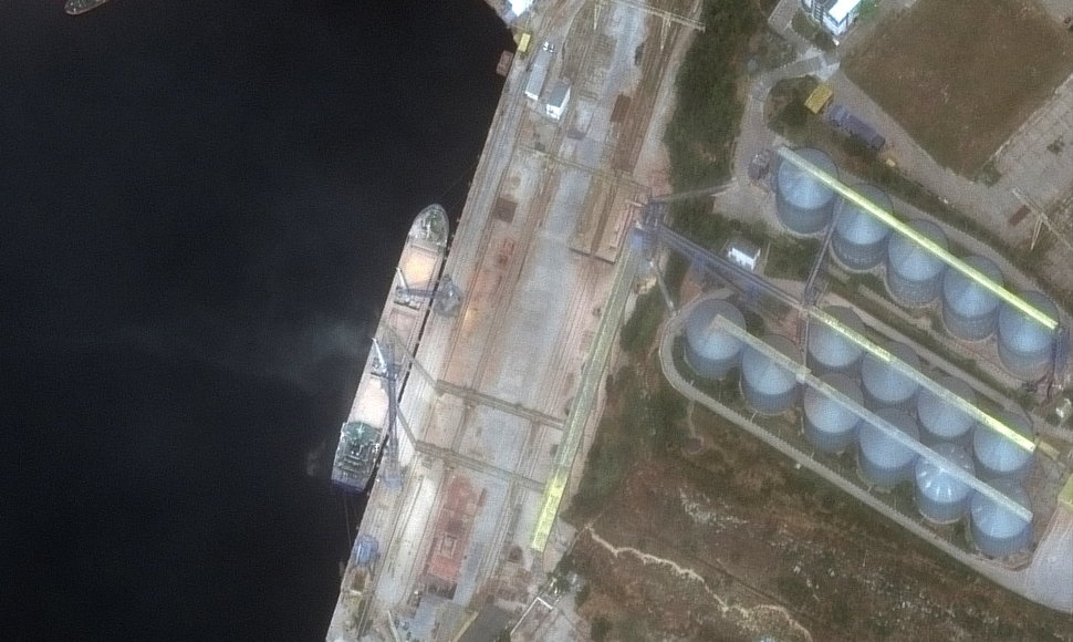 Į Rusijos laivą kraunami Ukrainos grūdai
