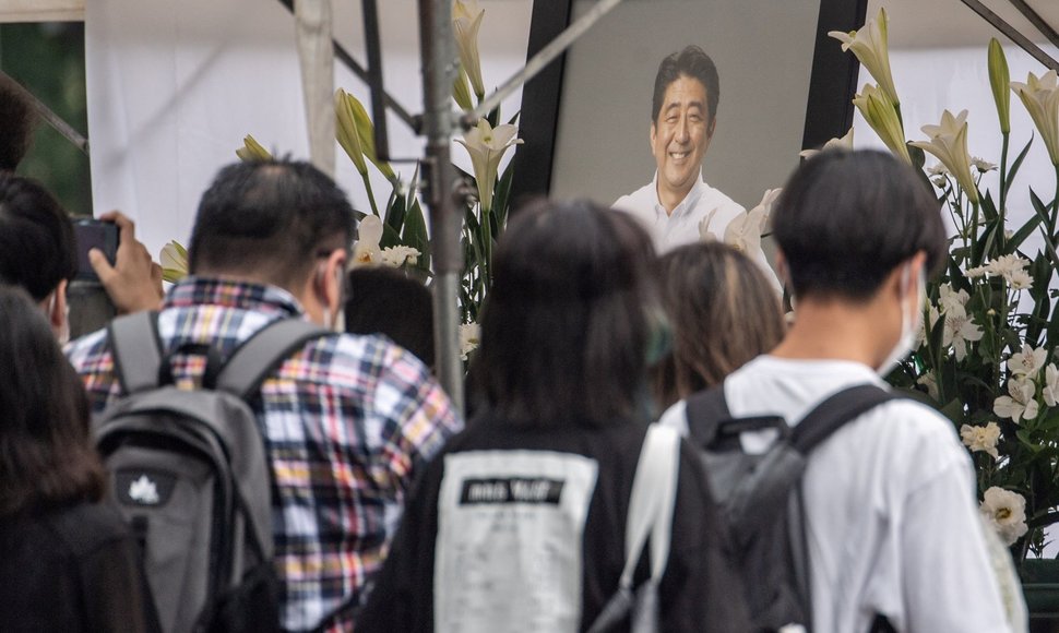 Nužudyto buvusio Japonijos premjero Shinzo Abe laidotuvės