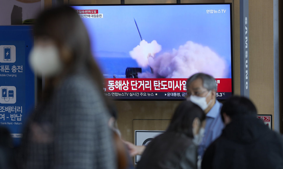 Šiaurės Korėjos paleista balistinė raketa