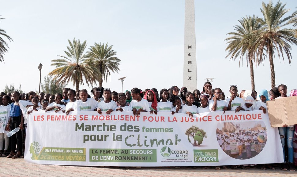 Protesto akcija už klimato teisingumą Dakare, Senegale