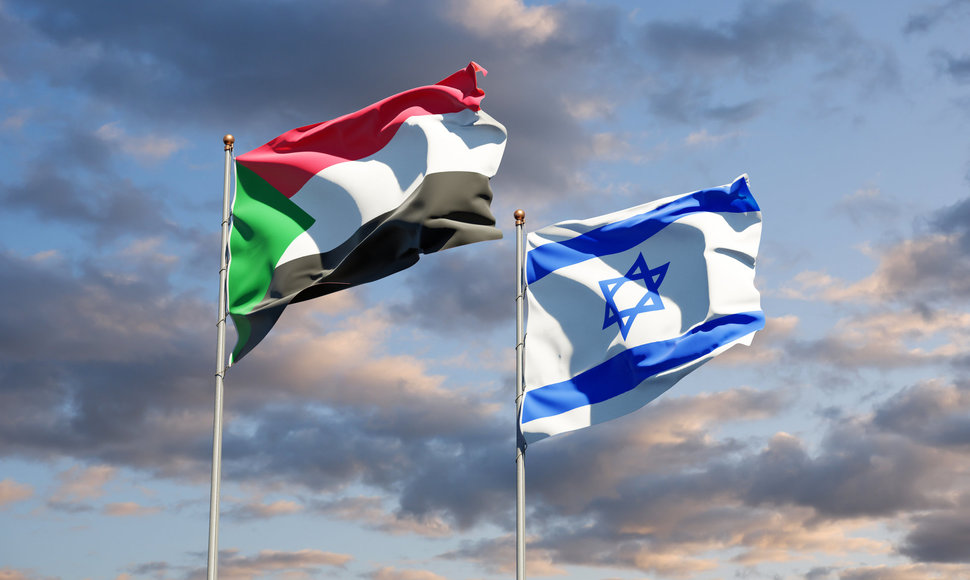 Sudano ir Izraelio vėliavos
