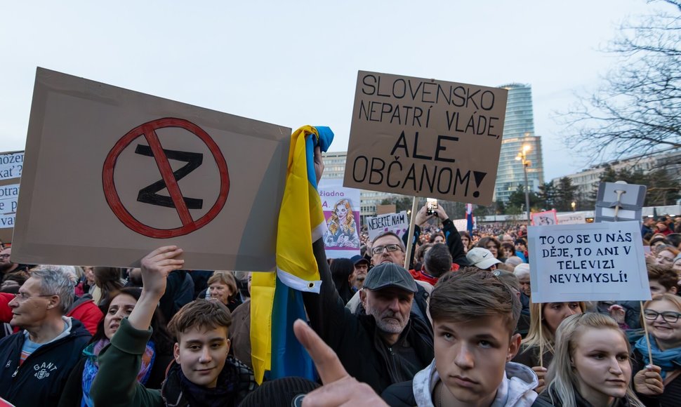 Protestas prieš karą Slovakijoje