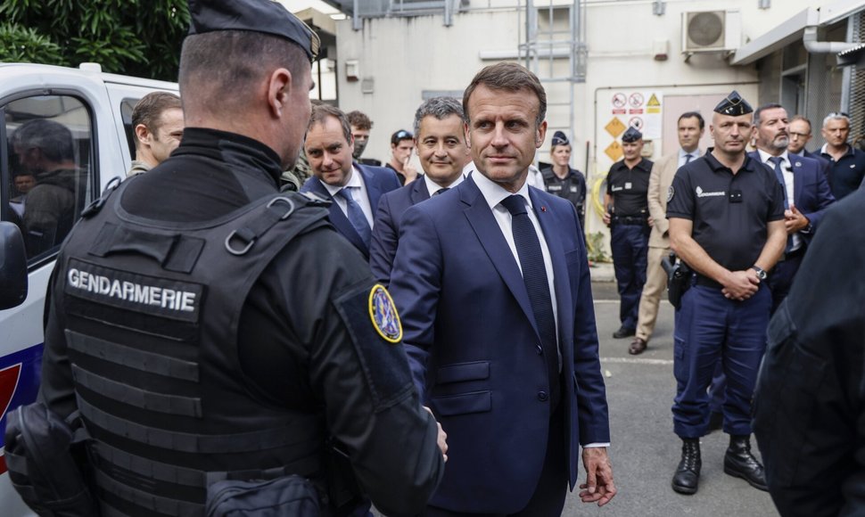 Emmanuel Macron lankėsi Naujojoje Kaledonijoje. / LUDOVIC MARIN-POOL/SIPA / LUDOVIC MARIN-POOL/SIPA