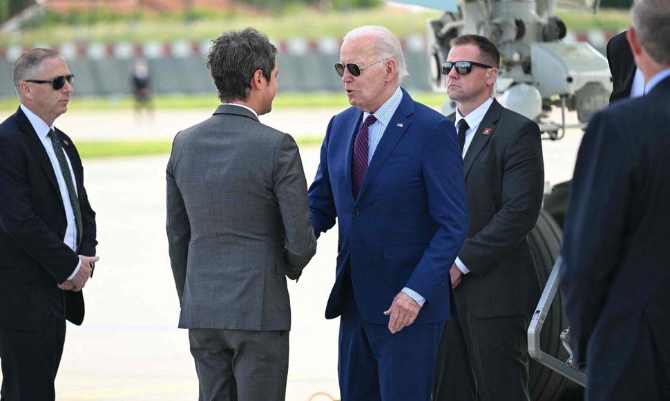 JAV prezidentas Joe Biden atvyksta / SAUL LOEB / AFP