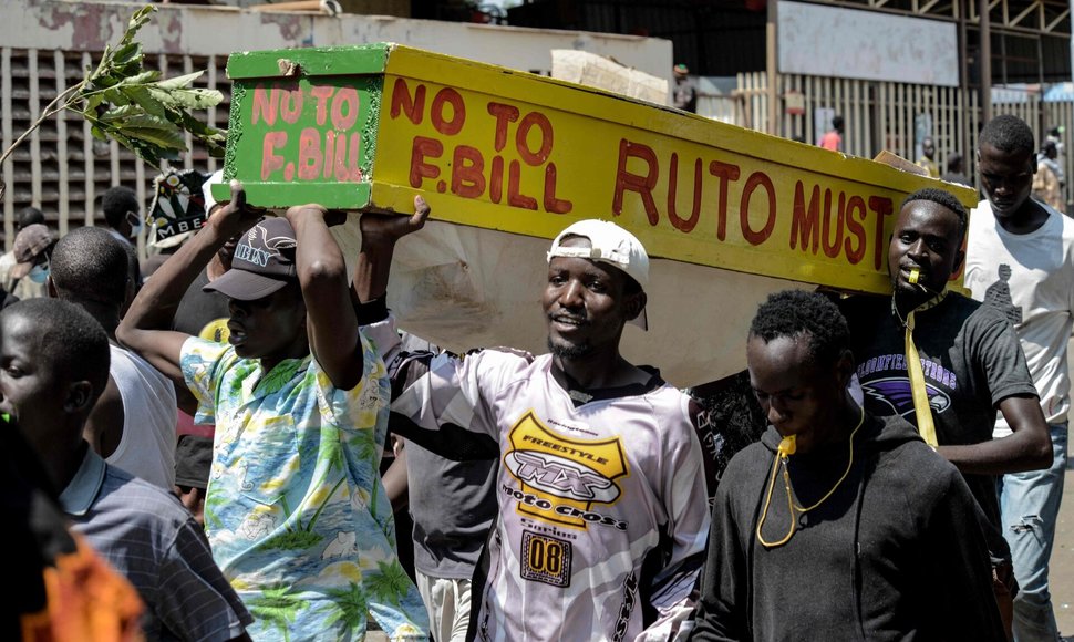 Nacionalinis streikas dėl mokesčių kilimo. / BRIAN ONGORO / AFP