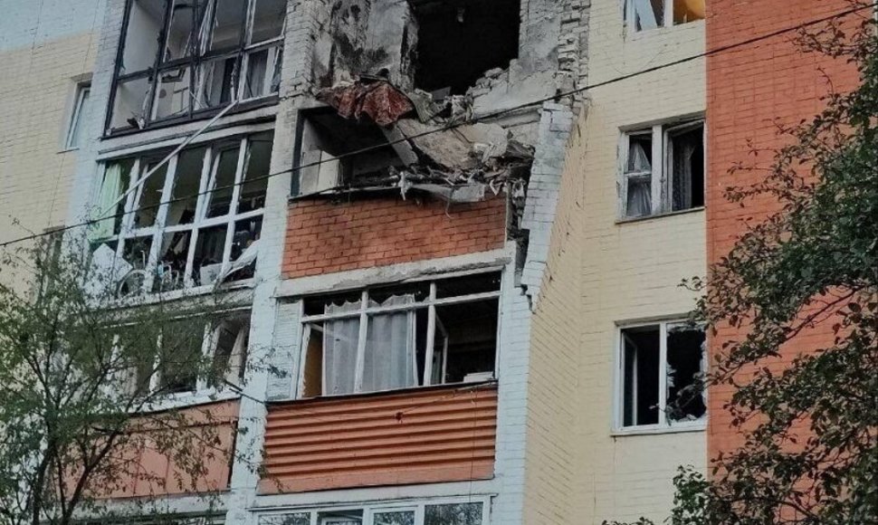 Pasekmės po bespiločio atakos Rusijos Belgorodo regione. / Governor of Belgorod Region Vyac / via REUTERS