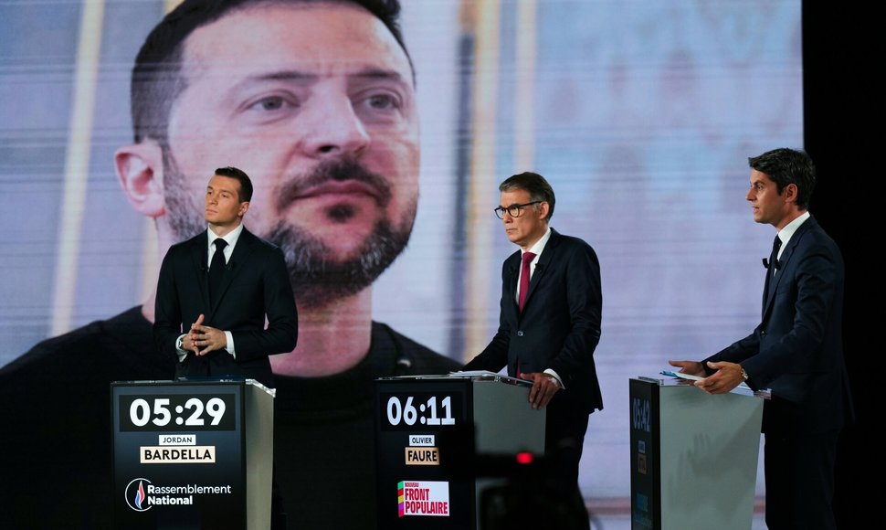 Politinis debatas Prancūzijos televizijoje prieš rinkimus. / DIMITAR DILKOFF-POOL/SIPA / DIMITAR DILKOFF-POOL/SIPA