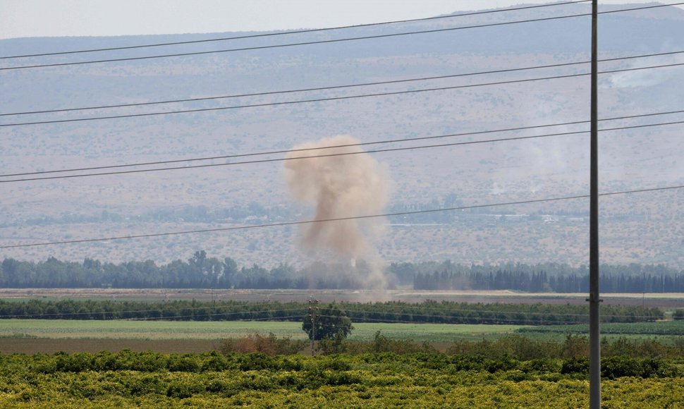 Libano „Hezbollah“ teigia surengusi oro atakas prieš Izraelio pozicijas / JALAA MAREY / AFP