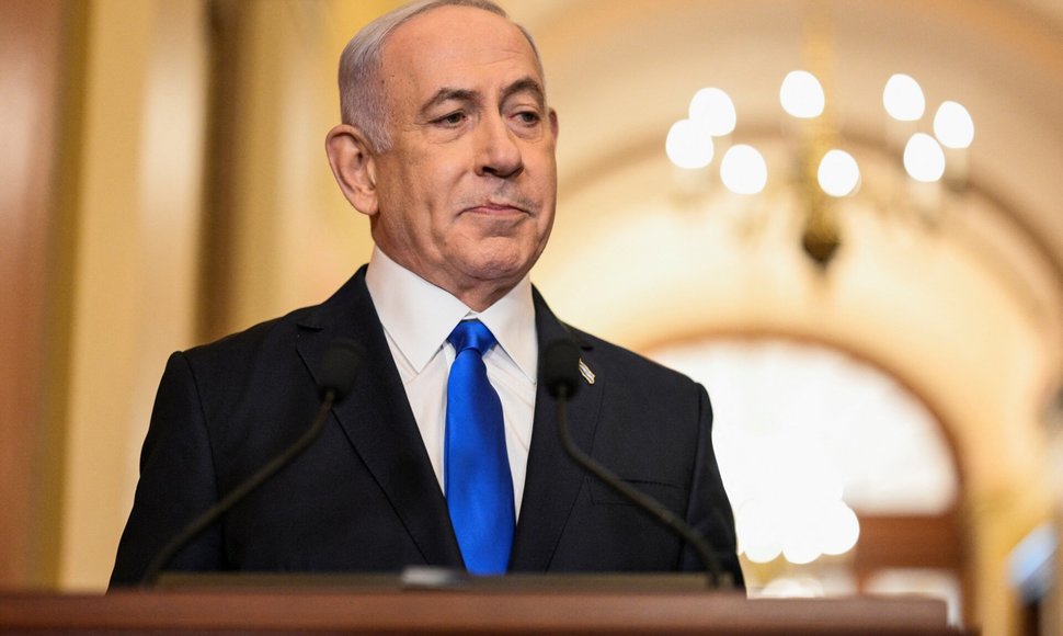 Izraelio ministras pirmininkas Netanyahu kalba Vašingtono Kongrese. / Craig Hudson / REUTERS