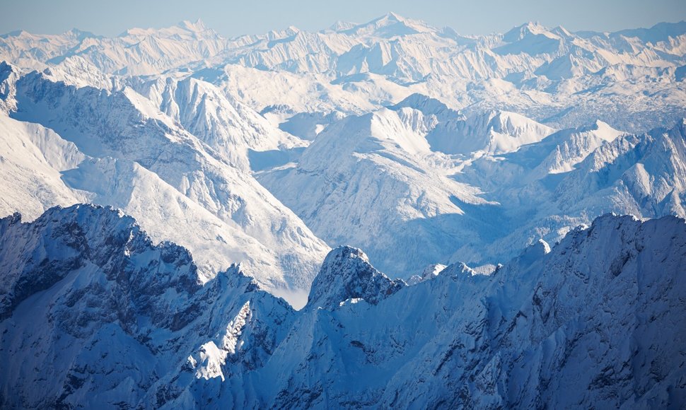 Zugspitze yra aukščiausias Vokietijos kalnas. / Matthias Balk / dpa/picture-alliance