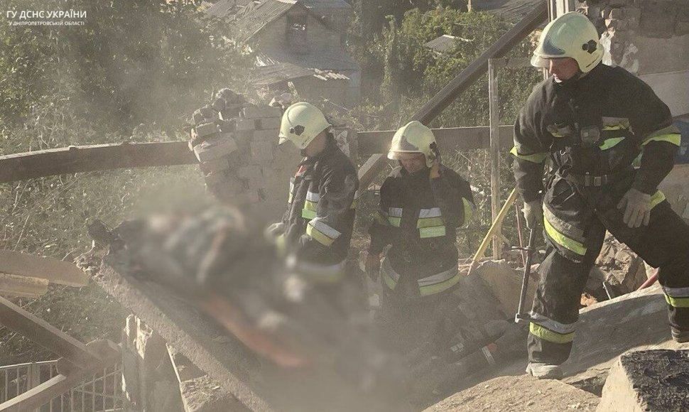 Per Rusijos išpuolį Nikopolyje žuvo paauglė /  / State Emergency Service of Ukrai