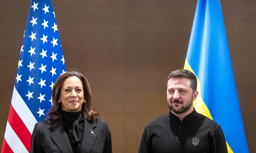 Kamala Harris ir Volodymyras Zelenskis