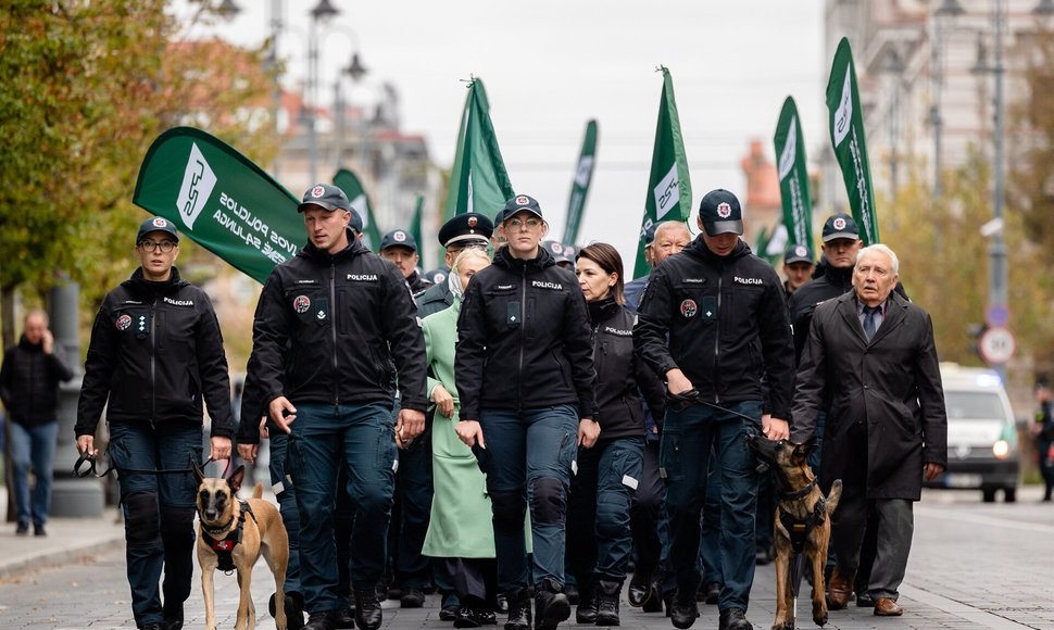 Policijos bendruomenes eitynes Vilniuje / Lukas Balandis/BNS nuotr.