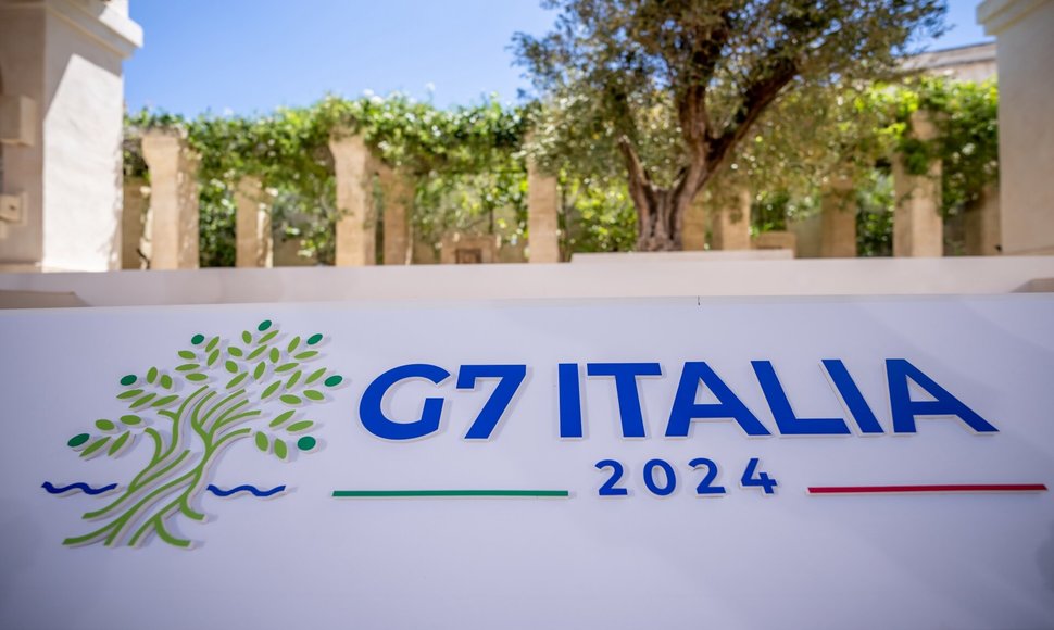 Didžiojo septyneto (G-7) susitikimo Italijoje logotipas / Michael Kappeler / dpa/picture-alliance