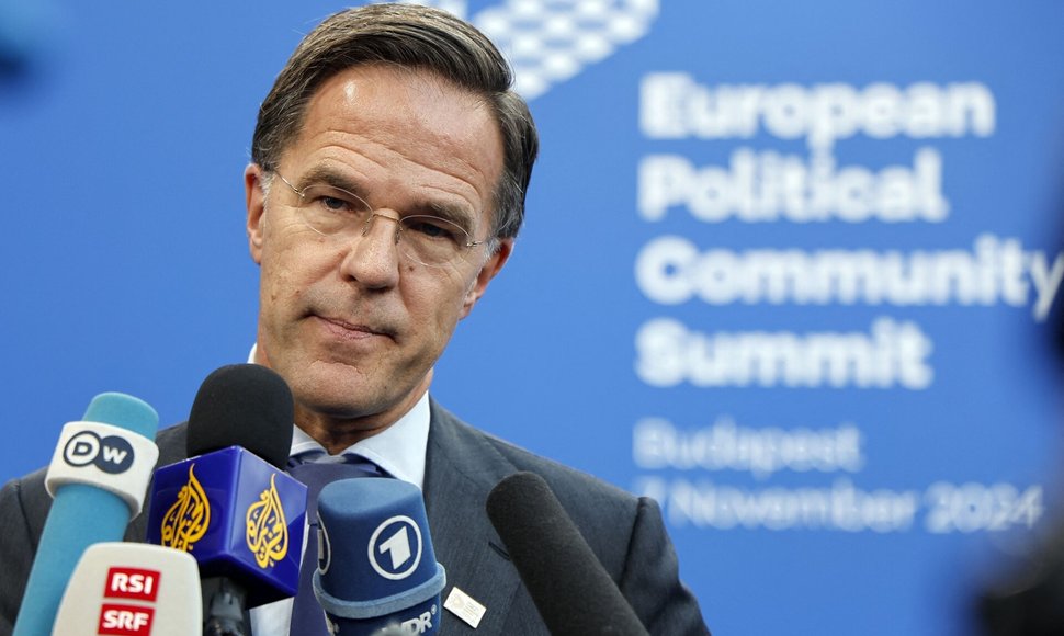 NATO generalinis sekretorius Markas Rutte / LUDOVIC MARIN / AFP