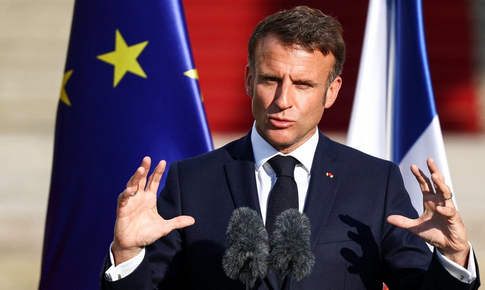 Prancūzijos prezidentas Emmanuelis Macronas / Liesa Johannssen / REUTERS