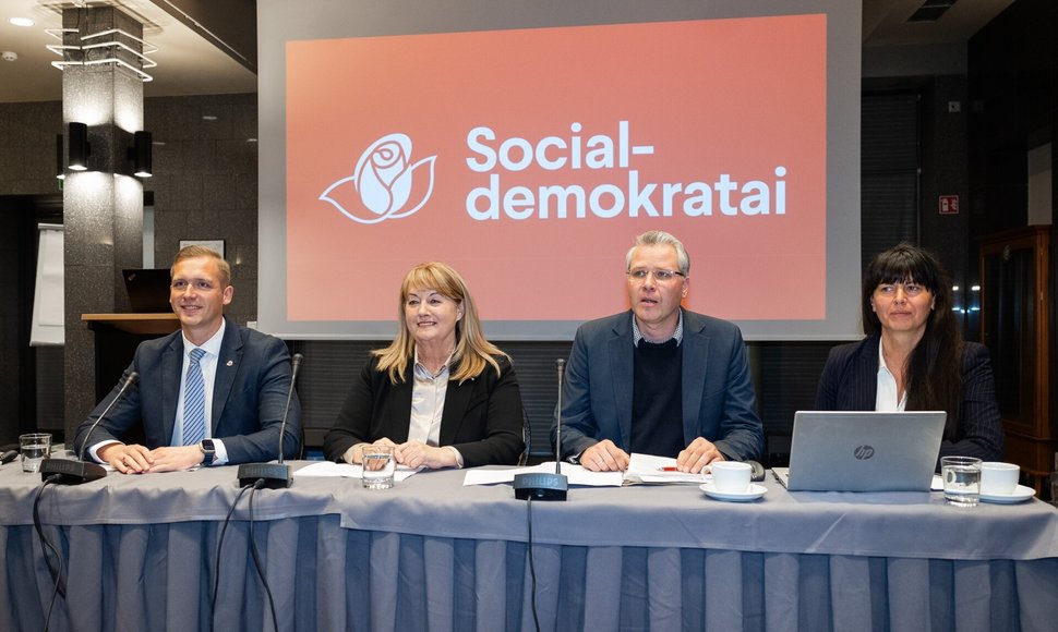 Lietuvos socialdemokratu partijos prezidiumo posedžio pradži / BNS nuotr.