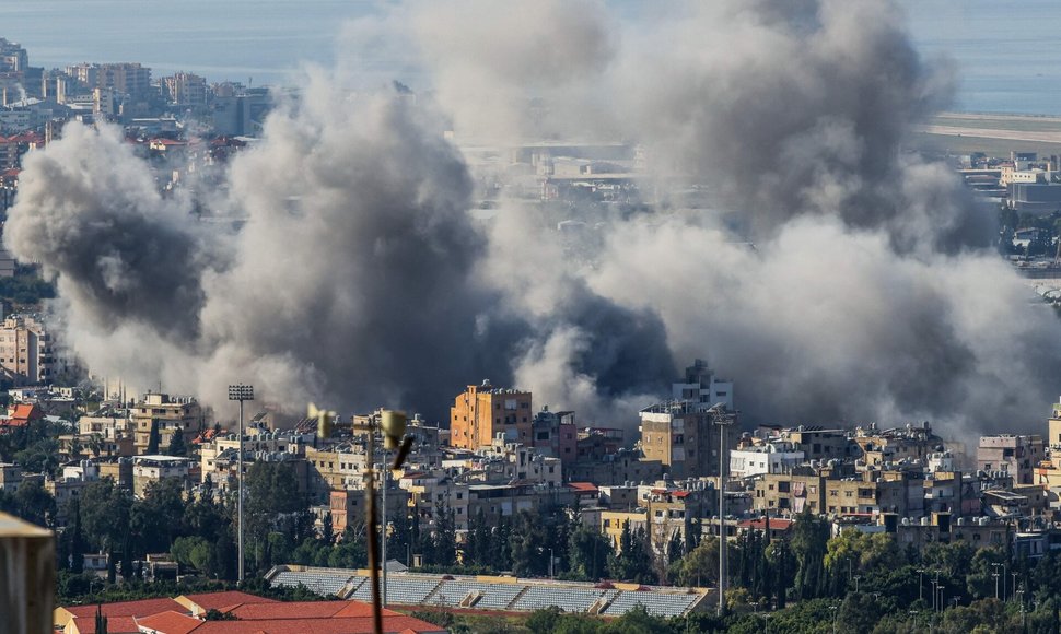 Smūgis Beirute ketvirtadienį / ANWAR AMRO / AFP