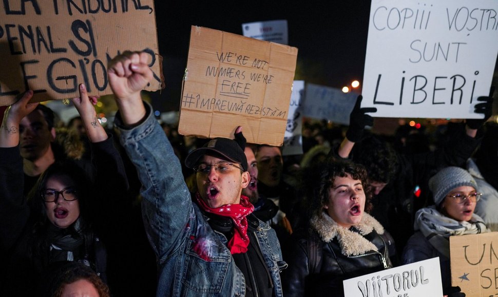 Protestas Rumunijos sostinėje / Andreea Campeanu / REUTERS