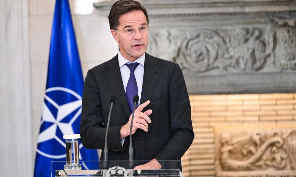 M. Rutte Atėnuose / ARIS MESSINIS / AFP