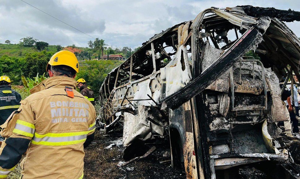 Autobuso avarija Brazilijoje / HANDOUT / AFP