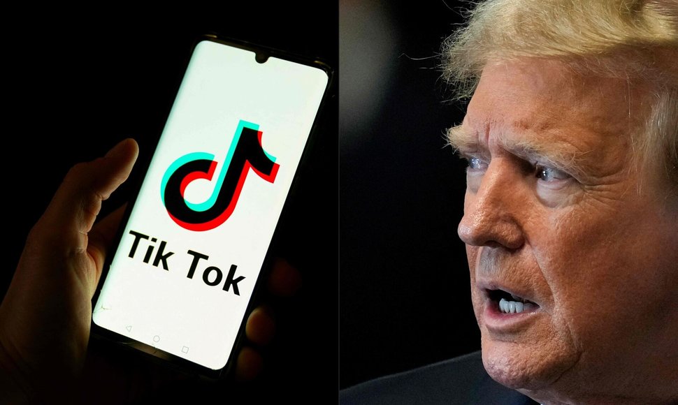 „TikTok“ ir D. Trumpas / ANTONIN UTZ SETH WENIG / AFP