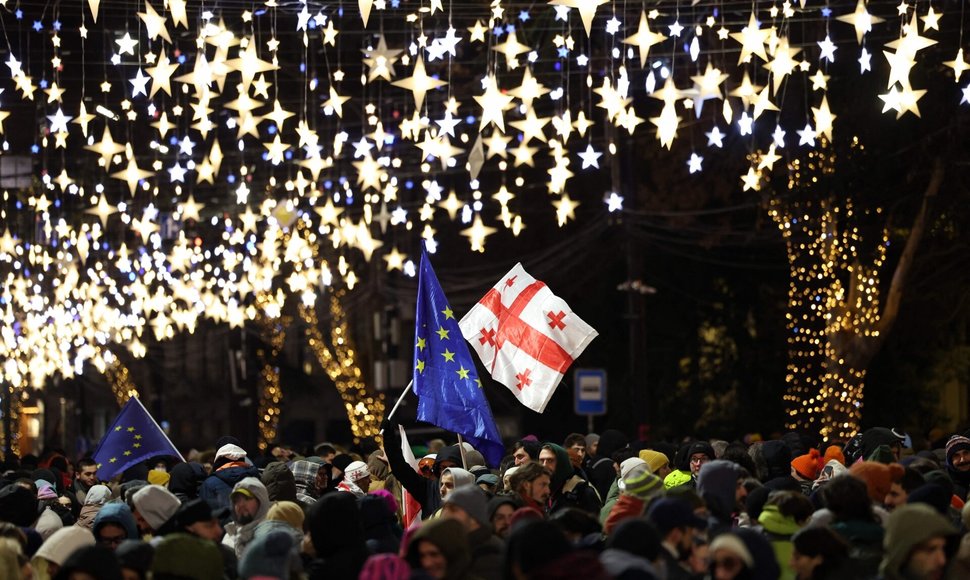 Protestai Sakartvele / GIORGI ARJEVANIDZE / AFP