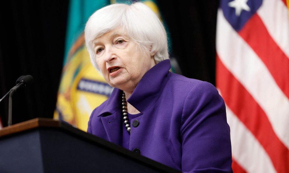 JAV iždo sekretorė Janet Yellen / ANNA MONEYMAKER / Getty Images via AFP