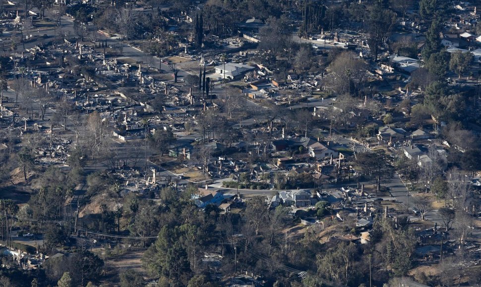 Gaisro nusiaubtas rajonas Los Andžele / BENJAMIN FANJOY / Getty Images via AFP