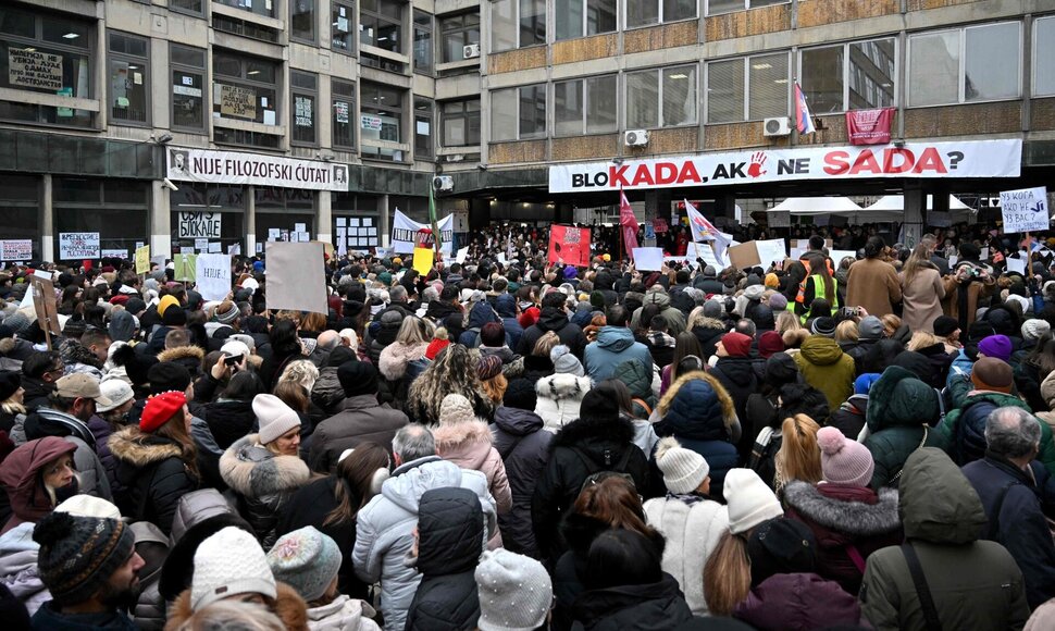 Protestas Serbijoje / OLIVER BUNIC / AFP