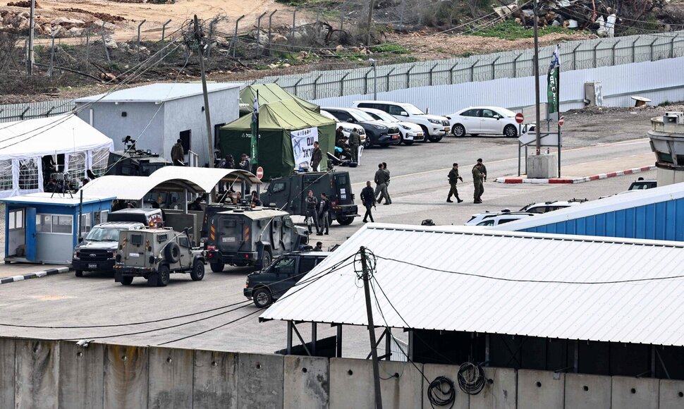 Izraelio kariai renkasi kalėjime Vakarų Krante / ZAIN JAAFAR / AFP