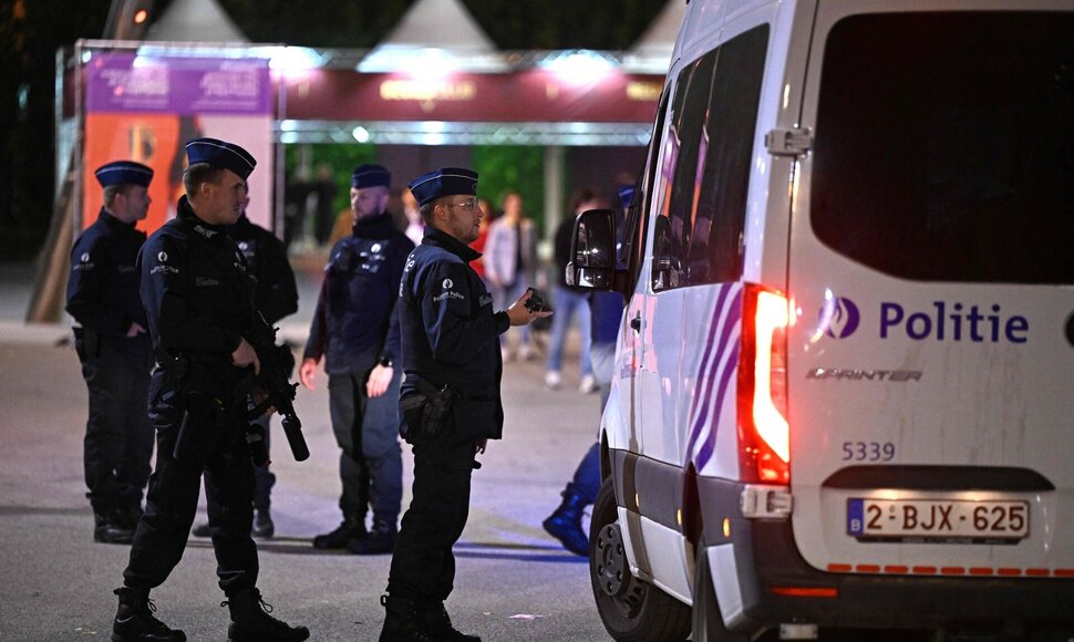 Policija per i&scaron;puolį 2023-iaisiais / JOHN THYS / AFP