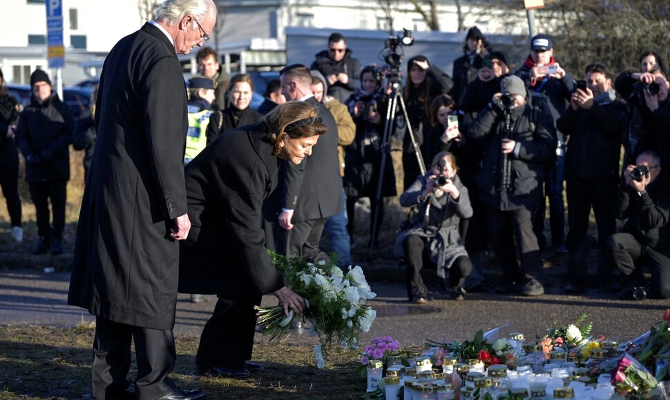 Carlas XVI Gustafas ir karalienė Silvia / Andres Wiklund / via REUTERS