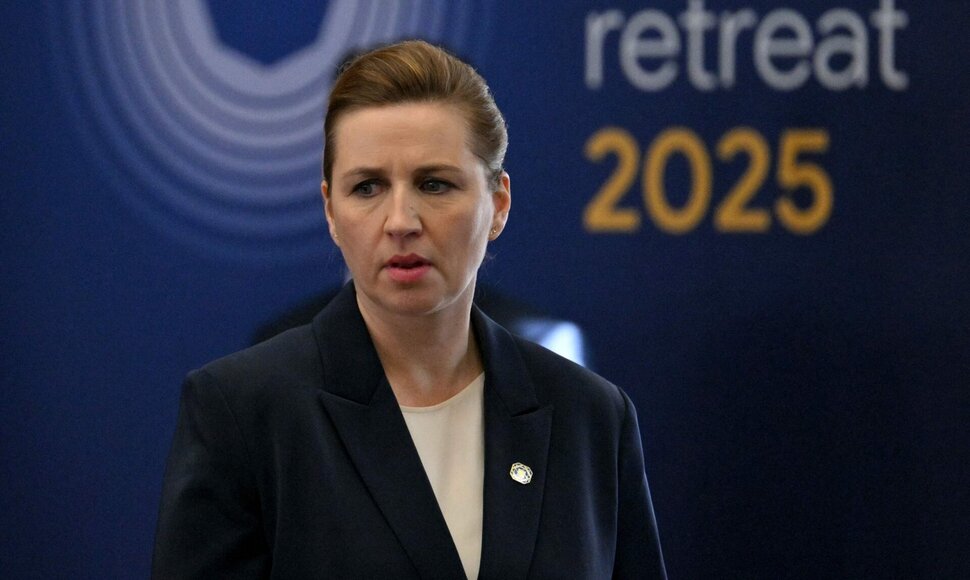 Danijos ministrė pirmininkė Mette Frederiksen / NICOLAS TUCAT / AFP