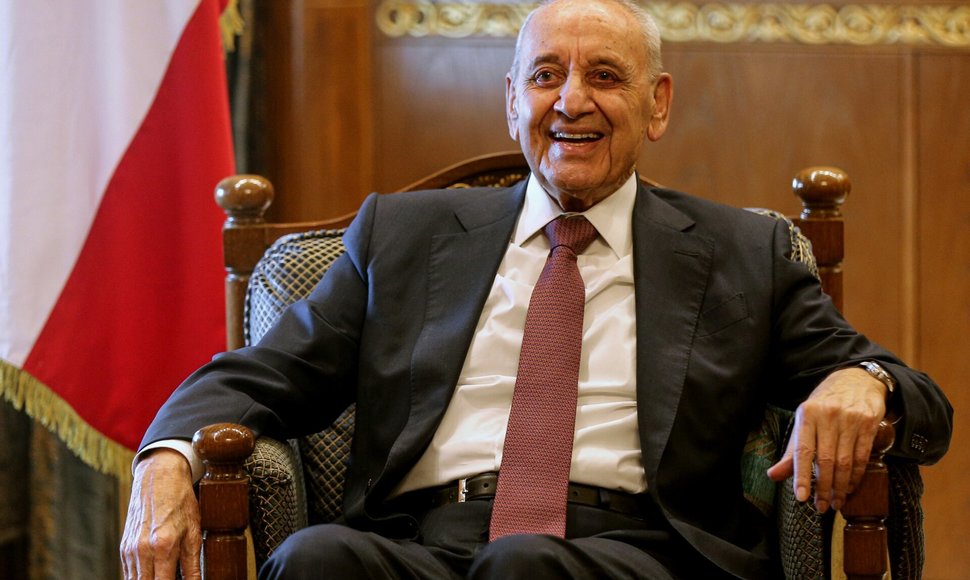 Libano parlamento pirmininkas Nabihas Berri  / Marwan Naamani / ZUMAPRESS.com
