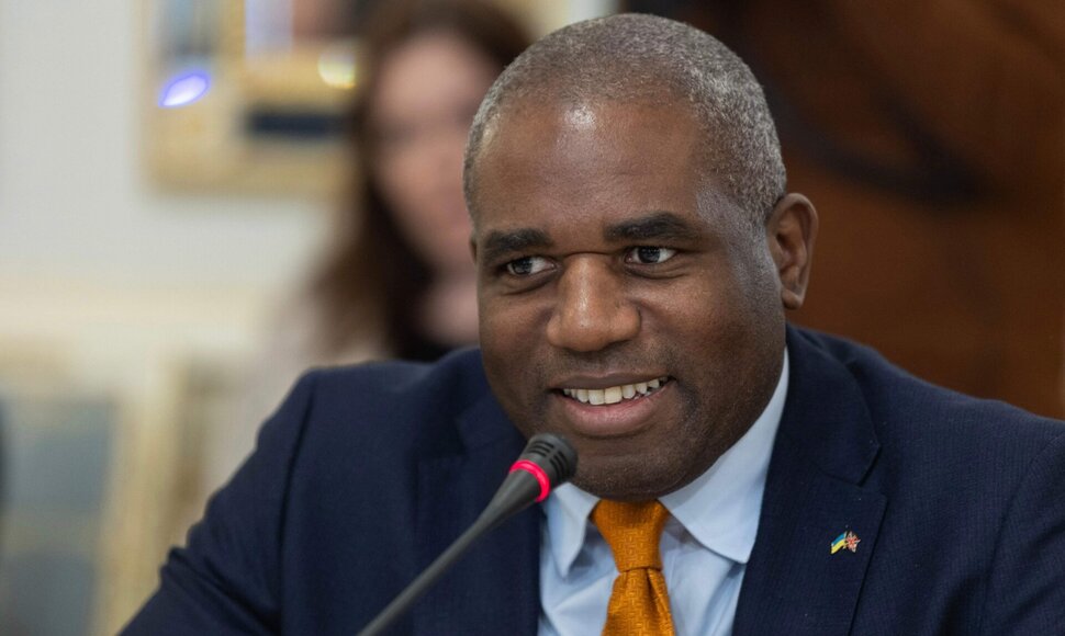 Britų užsienio reikalų sekretorius Davidas Lammy / HANDOUT / AFP