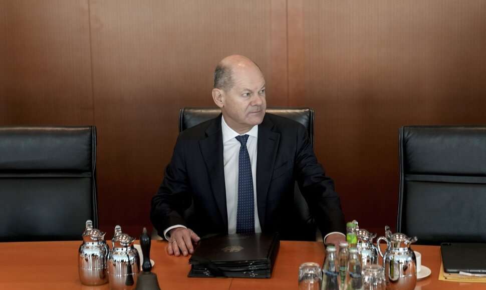 Vokietijos kancleris Olafas Scholzas / Ebrahim Noroozi / AP