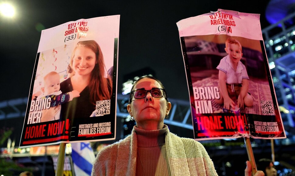 Protestas dėl įkaitų i&scaron;laisvinimo / JACK GUEZ / AFP
