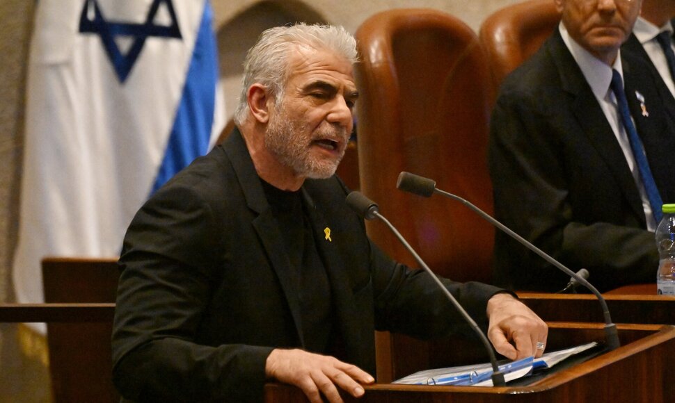 Izraelio opozicijos lyderis Yairas Lapidas / DEBBIE HILL / via REUTERS