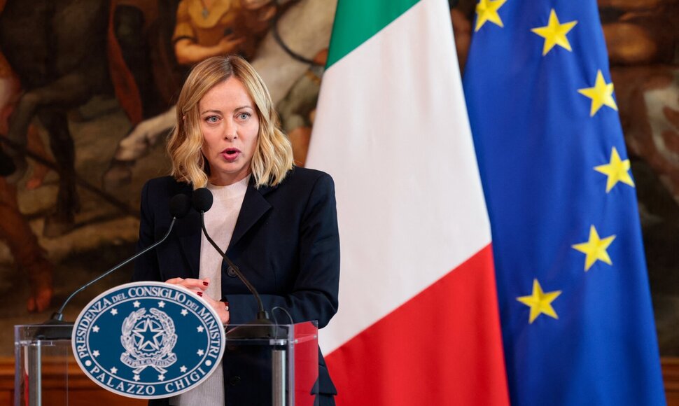 Italijos ministrė pirmininkė Giorgia Meloni / Remo Casilli / REUTERS