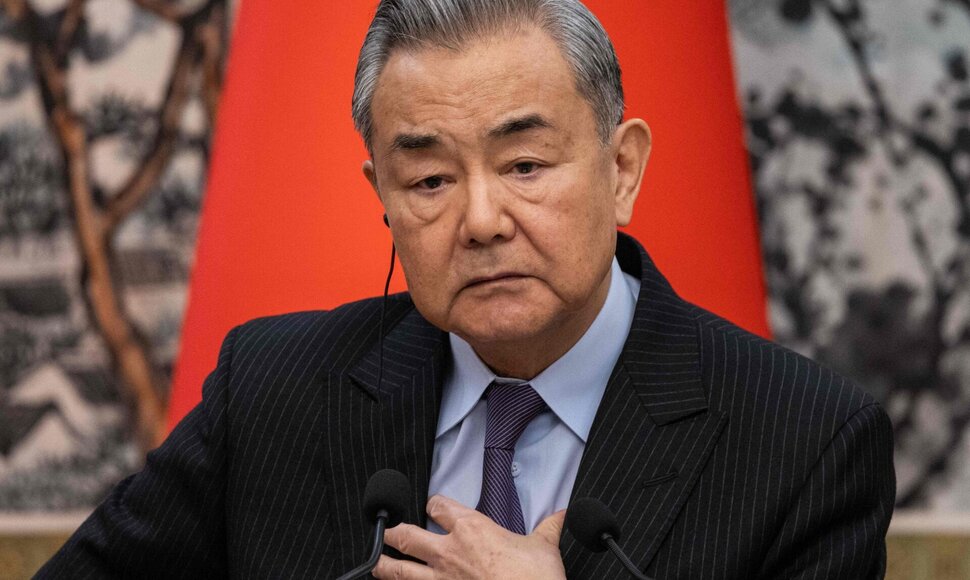 Kinijos diplomatijos vadovas Wang Yi / JESSICA LEE / AFP