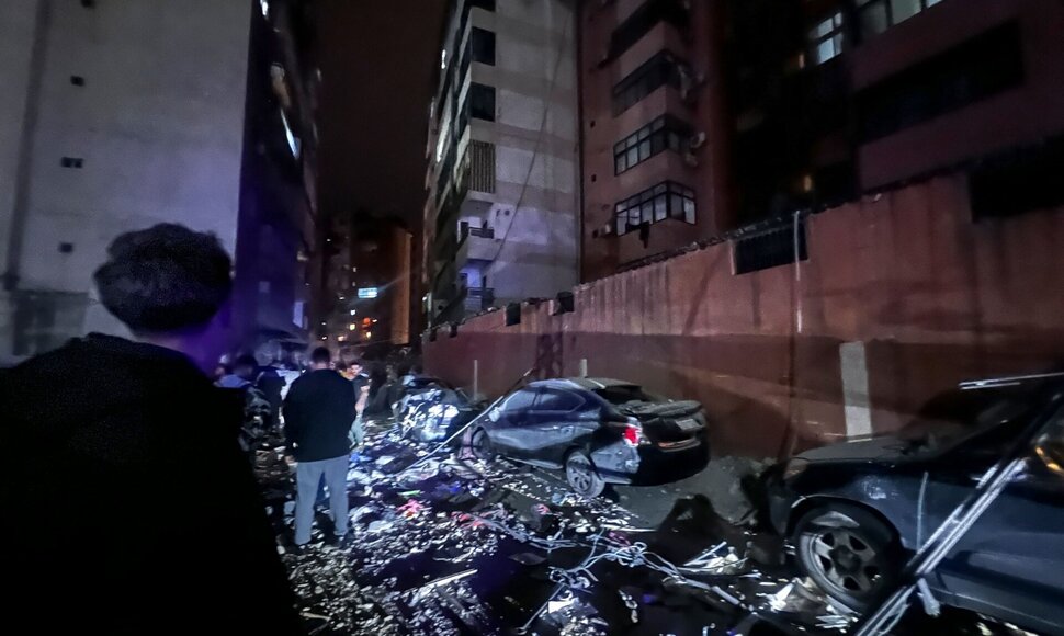 Griuvėsiai po Izraelio smūgio Libane / IBRAHIM AMRO / AFP