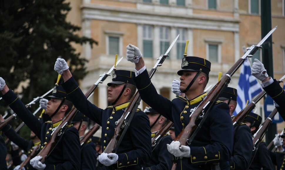 Graikijos kariuomenė parado metu / Konstantinos Galanis / ZUMAPRESS.com