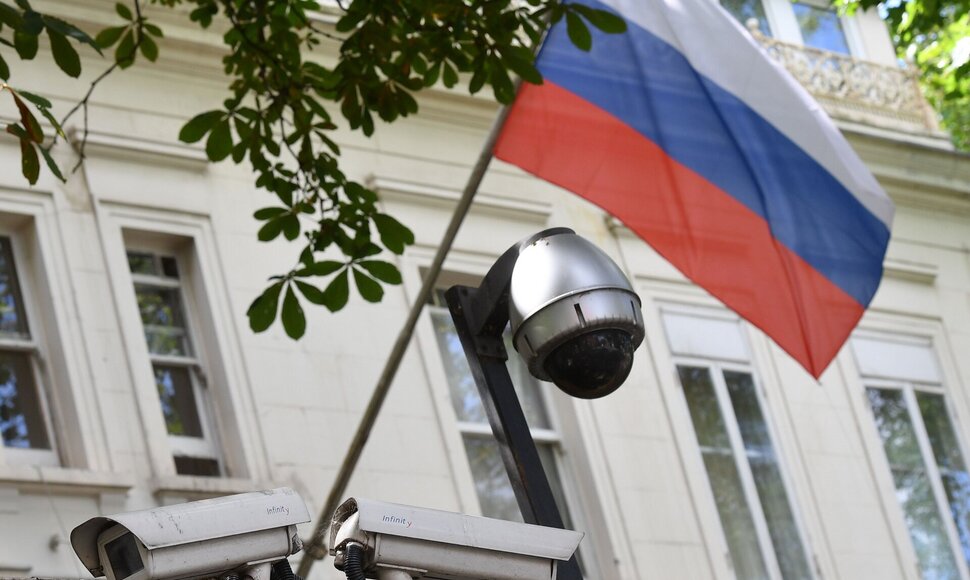 Rusų konsulatas Londone / JUSTIN TALLIS / AFP