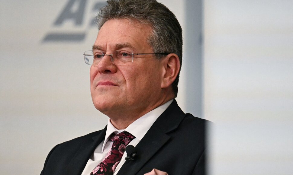EK prekybos vadovas Marošas Šefčovičius / JIM WATSON / AFP