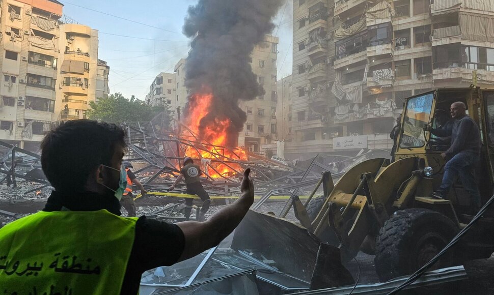 Beirutas po Izraelio smūgio  / - / AFP