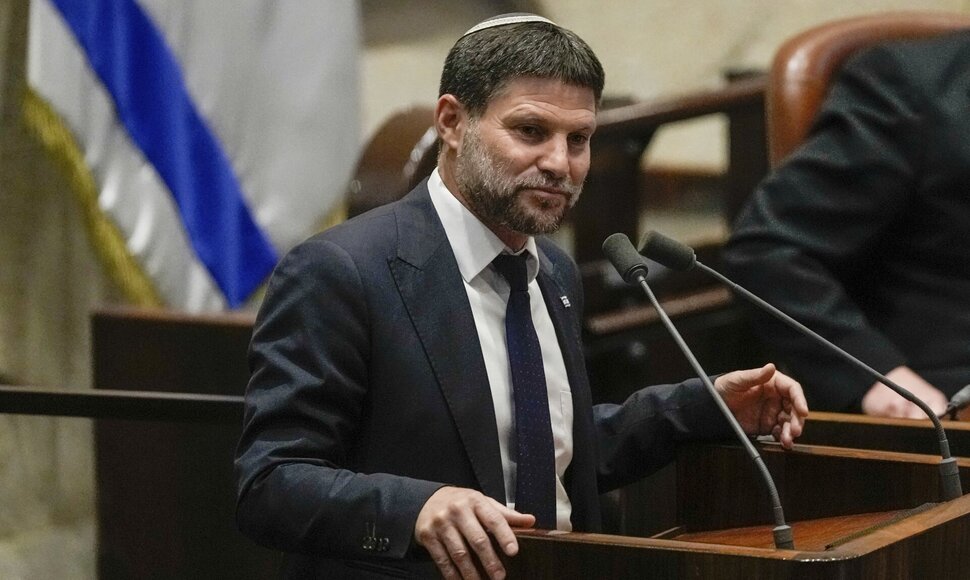 Izraelio finansų ministras Bezalelis Smotrichas / Maya Alleruzzo / AP