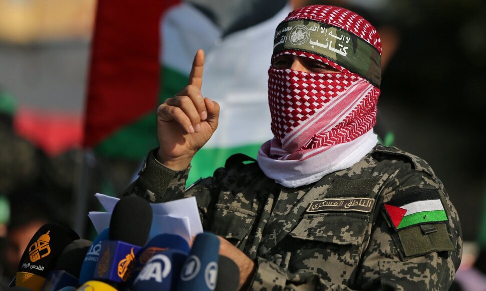 Ezzedine al-Qassamo brigadų atstovas / IBRAHEEM ABU MUSTAFA / REUTERS