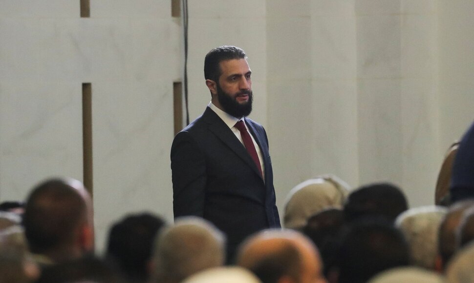 Sirijos laikinasis prezidentas Ahmedas al Sharaa / Khalil Ashawi / REUTERS