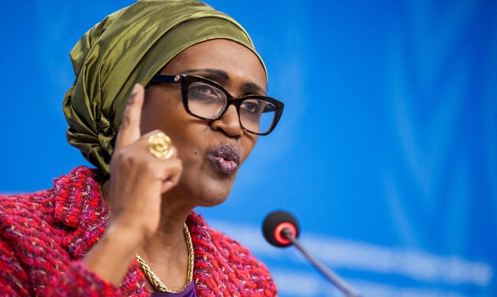 UNAIDS vykdomoji direktorė Winnie Byanyima / FABRICE COFFRINI / AFP